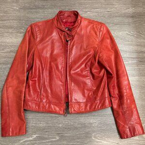 VINTAGE WILSON LEATHER Womens Jacket Blazer Red Size M